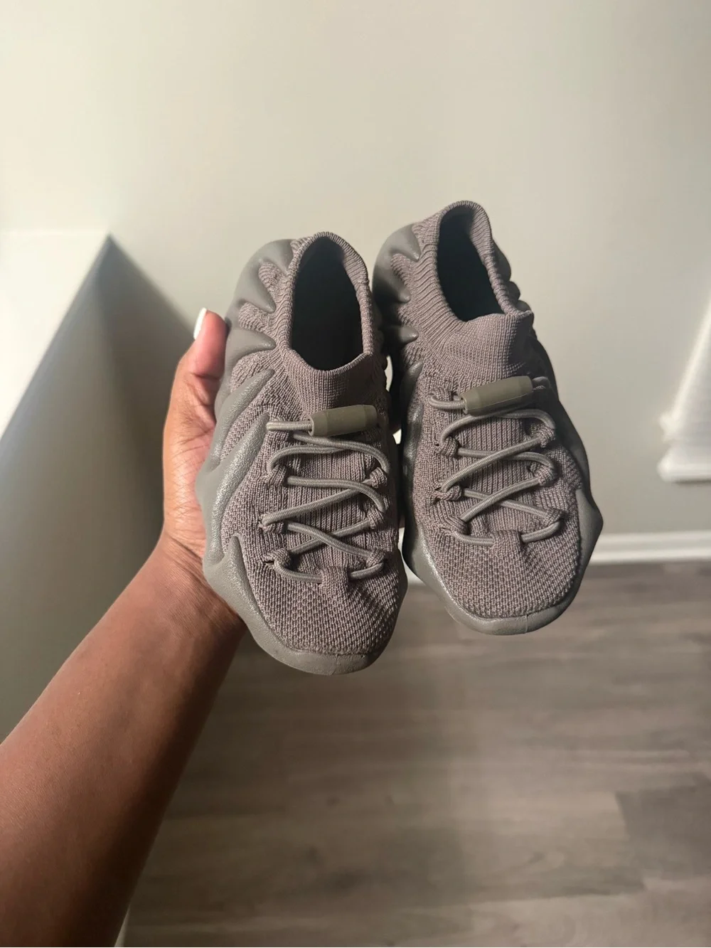 Yeezy 450 Kids Slip-On Sneakers in Grey